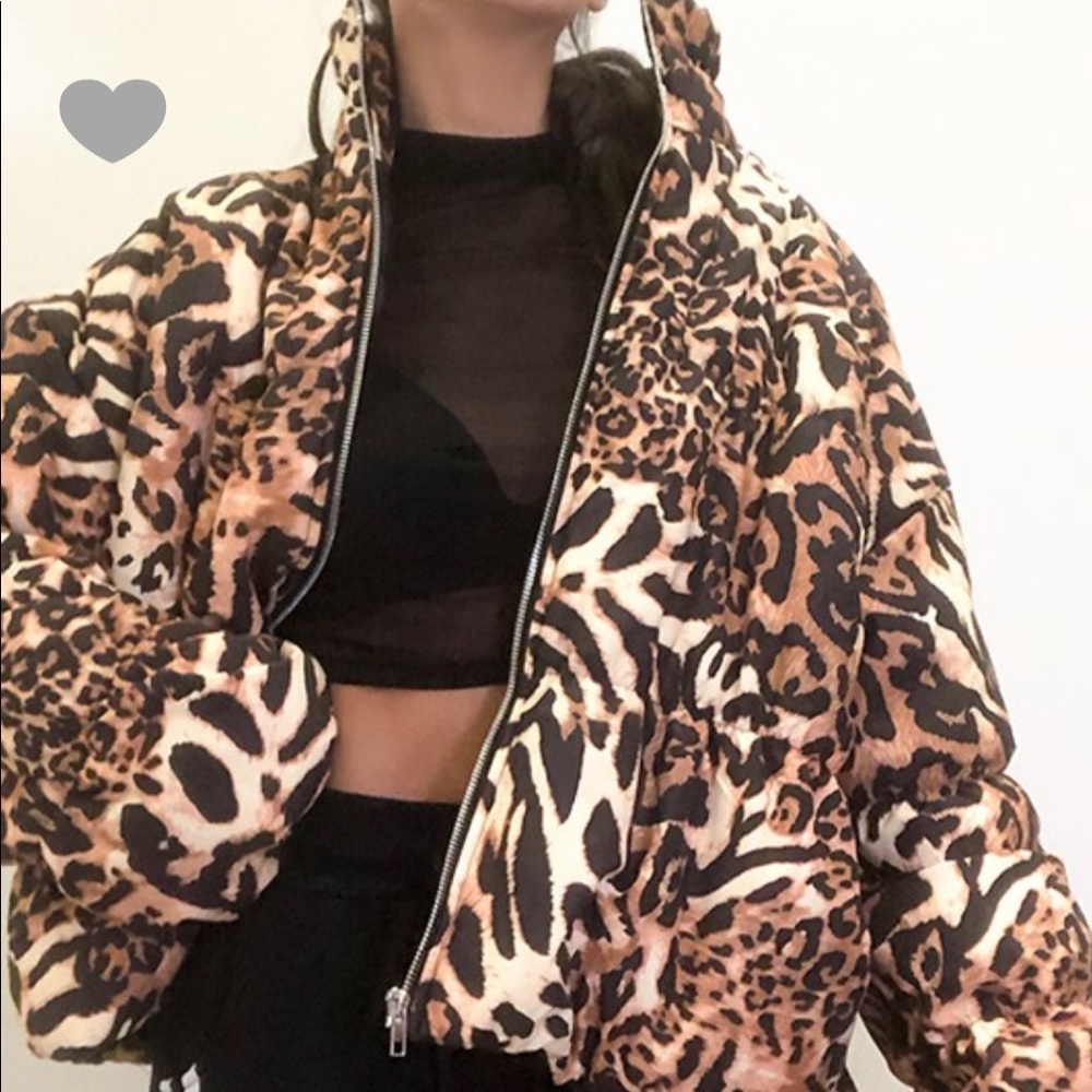 Leopard Puffer Jacket-NO OFFERS